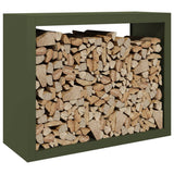 Firewood Rack Green 100x40x80 cm Steel 850978