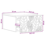 Wall-Mounted Side Table 2 pcs White 34.5 x 33 x 20 cm 898766