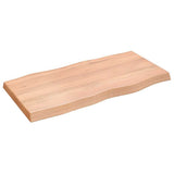 Table Top Light Brown 100x50xcm Treated Solid Wood Live Edge 363952