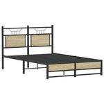 Bed Frame without Mattress Sonoma Oak 120x200 cm Engineered Wood 4106960