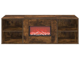 Electric Fireplace Smoked Oak 100 x 37 x 45.5 cm 8020979