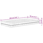 ZNTS Foam Mattress White 90x190 cm Hardness H2 H3 356340