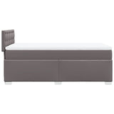 Box Spring Bed with Mattress Grey 100x200 cm Faux Leather 3286110