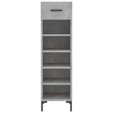 Shoe Cabinet Concrete Grey 30x35x105 cm Engineered Wood 829680