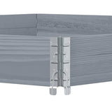 Raised Bed Hexagon Grey 160x160 cm Solid Wood Pine 4010319