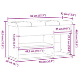 Shoe Bench Old Wood 82x32x45.5 cm Engineered Wood 857627
