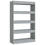 Book Cabinet/Room Divider Grey Sonoma 80x30x135 cm Engineered Wood 813621