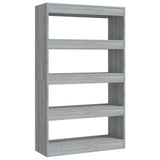 Book Cabinet/Room Divider Grey Sonoma 80x30x135 cm Engineered Wood 813621