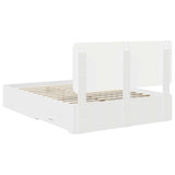 Bed Frame with Headboard White 140 x 200 cm Engineered Wood 3412774