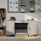 Desk Grey Sonoma 140x50x75 cm Engineered Wood 817553