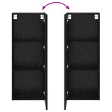 TV Wall Cabinet Black Oak 40.5 x 30 x 102 cm Engineered Wood 882941