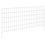 Garden Fence with Stakes 24 pcs 115 x 50 cm Mesh Silver 3438050
