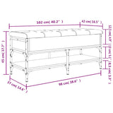 Shoe Bench Brown Oak 102x42x45 cm Engineered Wood 835201