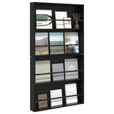 Magazine Rack 2 pcs Black Oak 80 x 12 x 70 cm Engineered Wood 890841