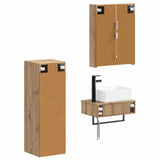 Bathroom Furniture Set 4 pcs Artisan Oak 3407406