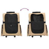 Pet Trolley 3-in-1 Design Sand 48x32x cm Oxford Fabric 42007370