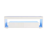 High Gloss Coffee with Open Storage, LED lights, Centre with glass tabletop, Sofa Side N605P368345W