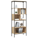 Bookcase 5-Tier Sonoma Oak 76x33x188.5 cm Engineered Wood 839004