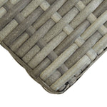 Garden Bench 120 cm Grey Poly Rattan and Solid Acacia Wood 46489