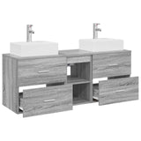 Bathroom Cabinet Set 3 pcs Grey Sonoma 49.5 x 41 x 62.5 cm 3405840