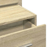 Wall-mounted Bedside Cabinet with LED Lights Sonoma Oak 848161