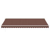 Manual Retractable Awning with LED Brown 500x350 cm 3215396