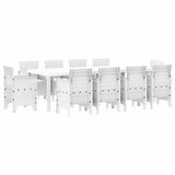 Garden Dining Set 11 pcs White Polypropylene 3378606