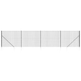 Wire Mesh Fence with Spike Anchors Anthracite 1.4x10 m 154243