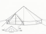 4 Seasons Canvas Bell Tent 4 M/13.12 Ft Yurt Tent with Stove Jack Breathable Family Camping Outdoor T6639P619016