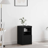 LED Sideboard Black Oak 41 x 37 x 67 cm Engineered Wood 863022