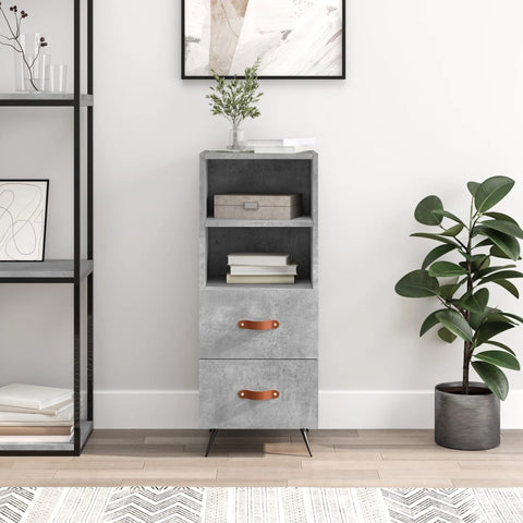 ZNTS Sideboard Concrete Grey 34.5x34x90 cm Engineered Wood 828640