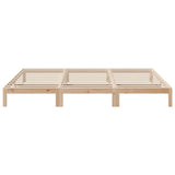 ZNTS Family Bed Frame No Mattress 270x200 cm Solid Wood Pine 3324568