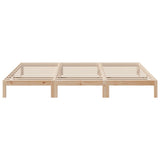 Family Bed Frame No Mattress 240x200 cm Solid Wood Pine 3324565
