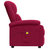 Massage Chair Wine Red Velvet 342415