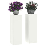 Plant Stand 2 pcs White 24 x 24 x 75 cm Steel 865821