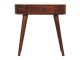Solid Wood Mini Albion Chestnut Console, 1 Drawer, Dark Brown B2743P403027