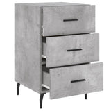 Bedside Cabinet Concrete Grey 40x40x66 cm Engineered Wood 827680