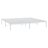 Metal Bed Frame without Mattress White 200x200cm 350920
