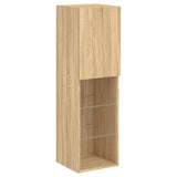7 Piece TV Wall Cabinet Set with LED Lights Sonoma Oak 3216780
