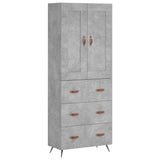 Highboard Concrete Grey 69,5x34x180 cm Engineered Wood 3199725