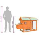 Chicken Cage Solid Pine & Fir Wood 170x81x110 cm 170644