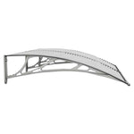 ZNTS Door Canopy Grey 150x100 cm Polycarbonate 153570