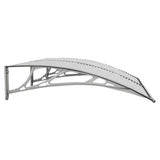 ZNTS Door Canopy Grey 150x100 cm Polycarbonate 153570