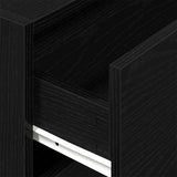 Cabinet with 2 Drawers Black Oak 60x31x40 cm Engineered Wood 858823