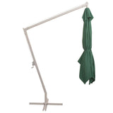 ZNTS Hanging Garden Parasol 300x300 cm Green Aluminium Pole 42973