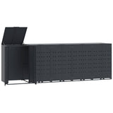 Wheelie Bin Storage for 5 Bins Anthracite 345x79x117 cm Steel 3279985