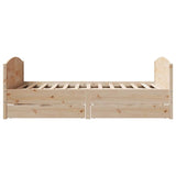 Bed Frame without Mattress 140x200 cm Solid Wood Pine 3301788