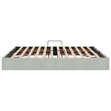Storage Bed with Mattress Light Grey 160 x 200 cm Velvet 3370106