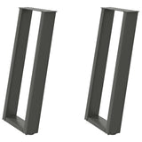 Console Table Legs U-Shaped 2 pcs Anthracite 28x cm Steel 4012778