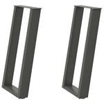 ZNTS Console Table Legs U-Shaped 2 pcs Anthracite 28x cm Steel 4012778